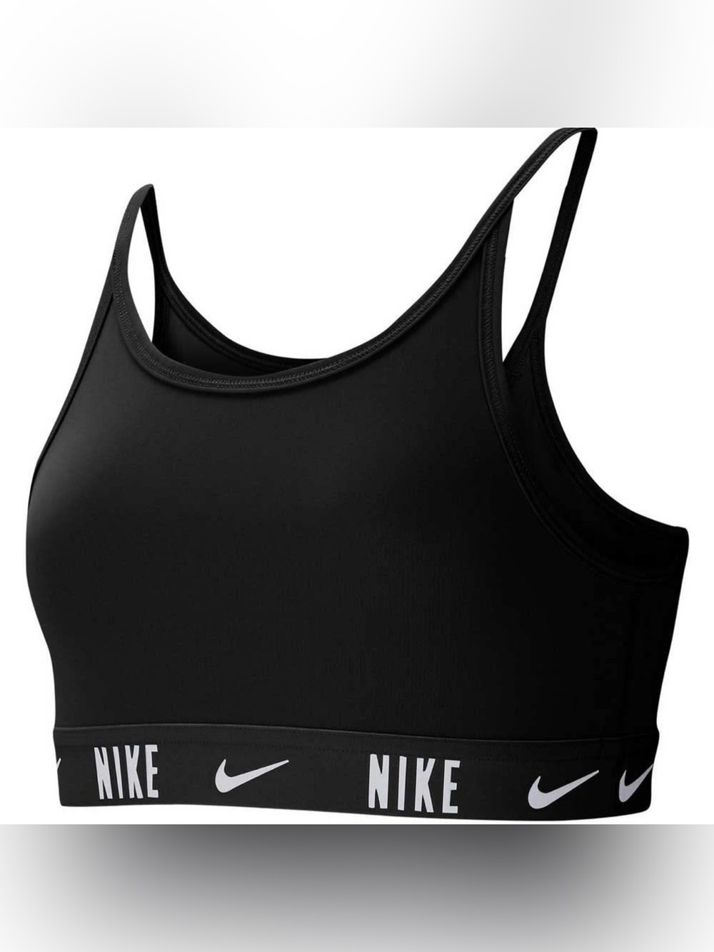 Nike Black Logo Band Sports Bra